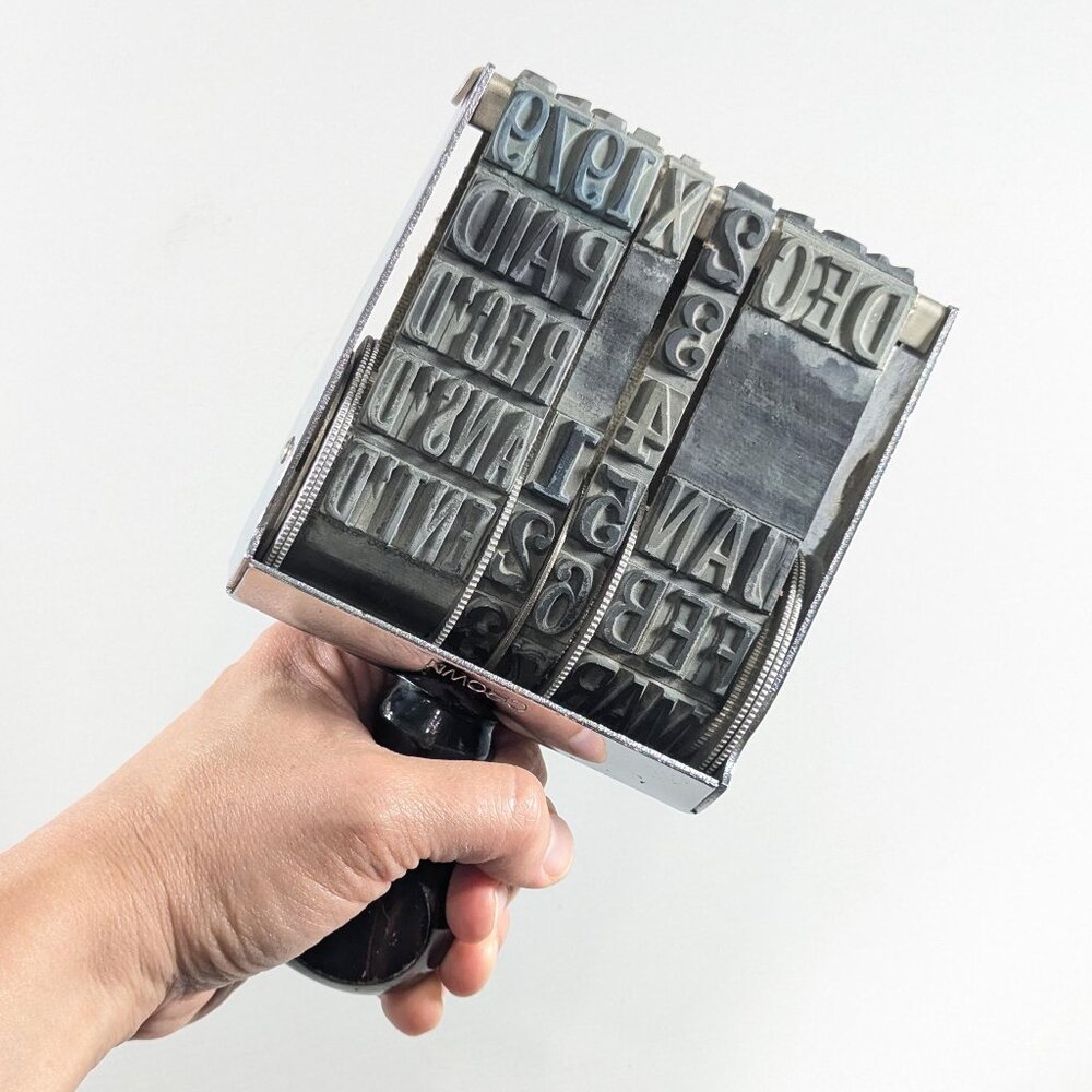 X-Large Office stamp Crown U.S.A. 1972-1979 / dates / paid / received etc